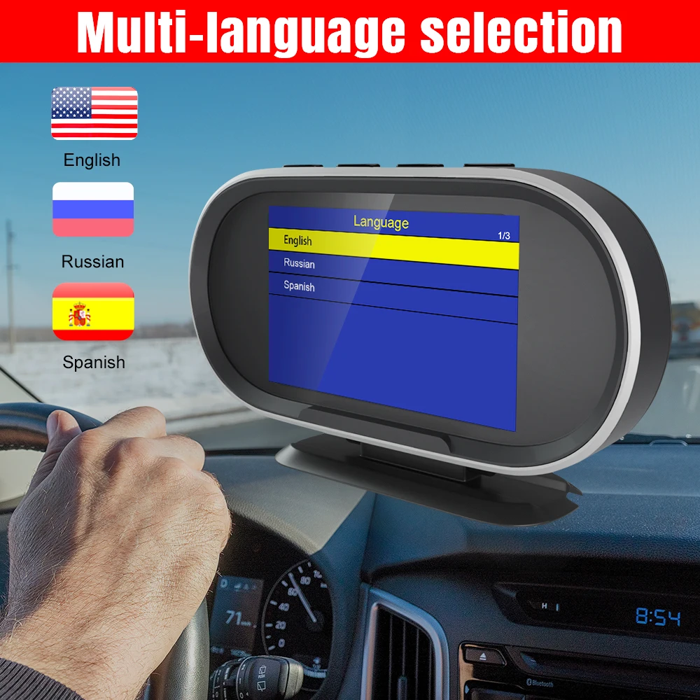 Universal Car Diagnostic Tools Konnwei KW206 HUD Head Up Display OBD2 Scanner For 12V OBD EOBD Protocol Cars Water Temperature