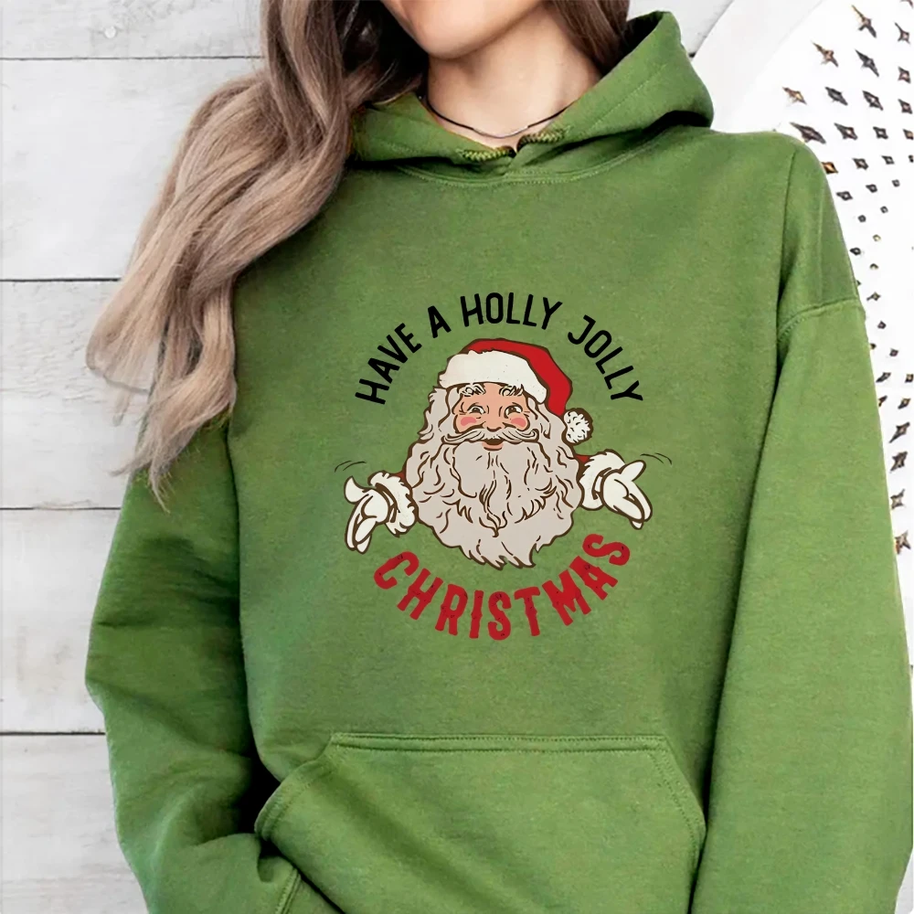 Christmas Santa Claus Pattern Y2K Top For Women and Men Oversized Pullover Shirt High Street Sportwear Vintage Cheap Things