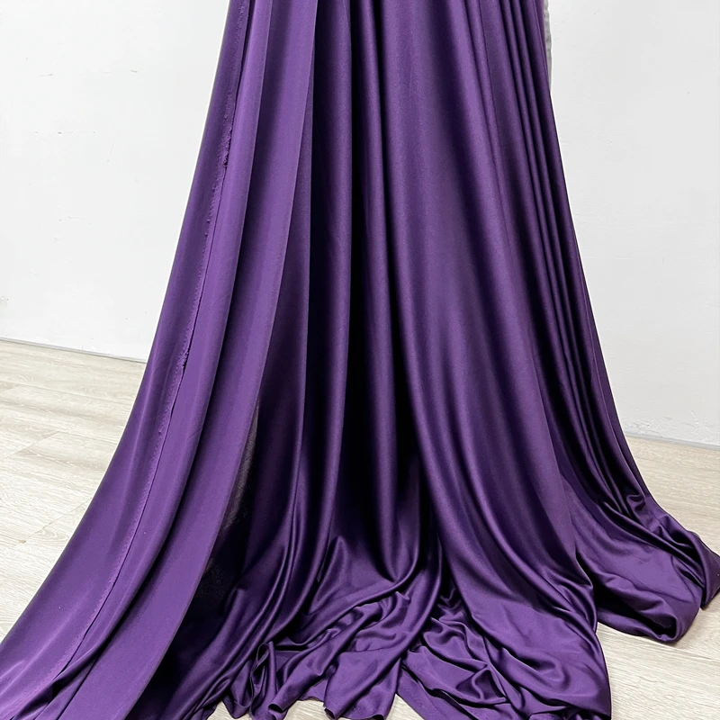 Purple Stretchy Fabric Backdrops Wedding Party Decoration Curtain Garment Drap Handmade DIY Stretch Sewing Material Dress Lining