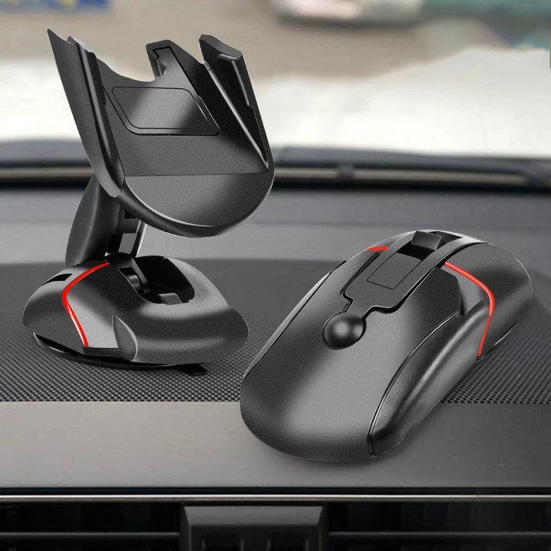 Universal 360 Degrees Rotating Mouse Shape Mobile Phone Holder Stand Windshield Car Mount Holder