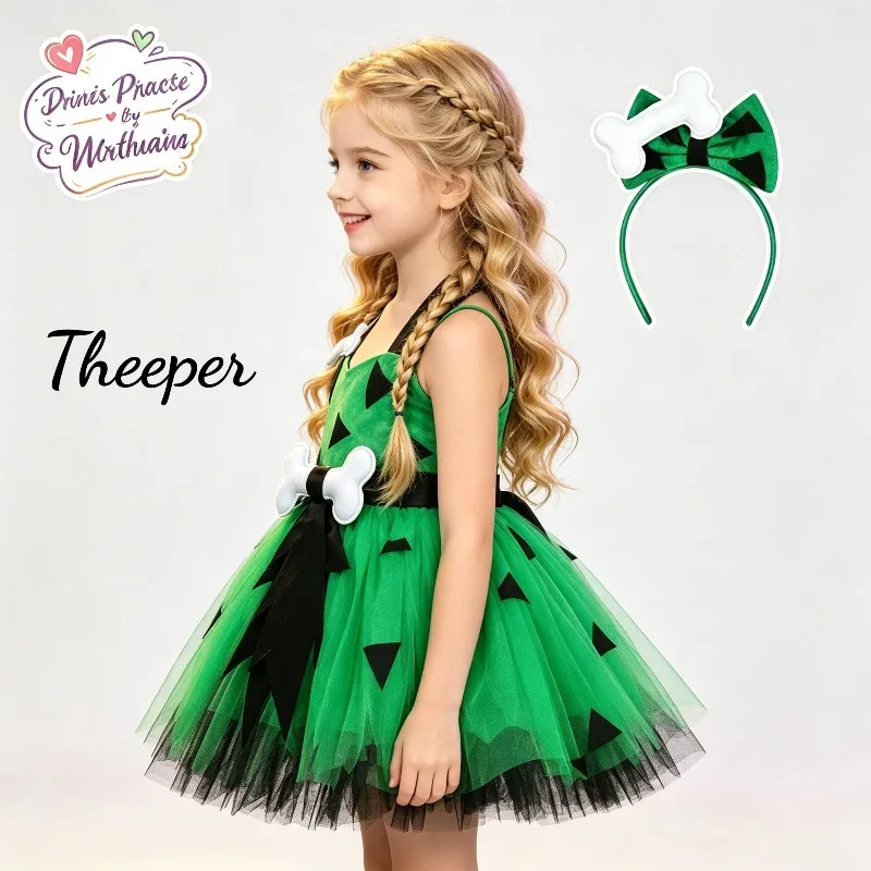 Funny Party Tutu Dress Set Cosplay Halloween Costume With Headband Carnival Party Fancy Dress Stage Performance Holiday Outfit