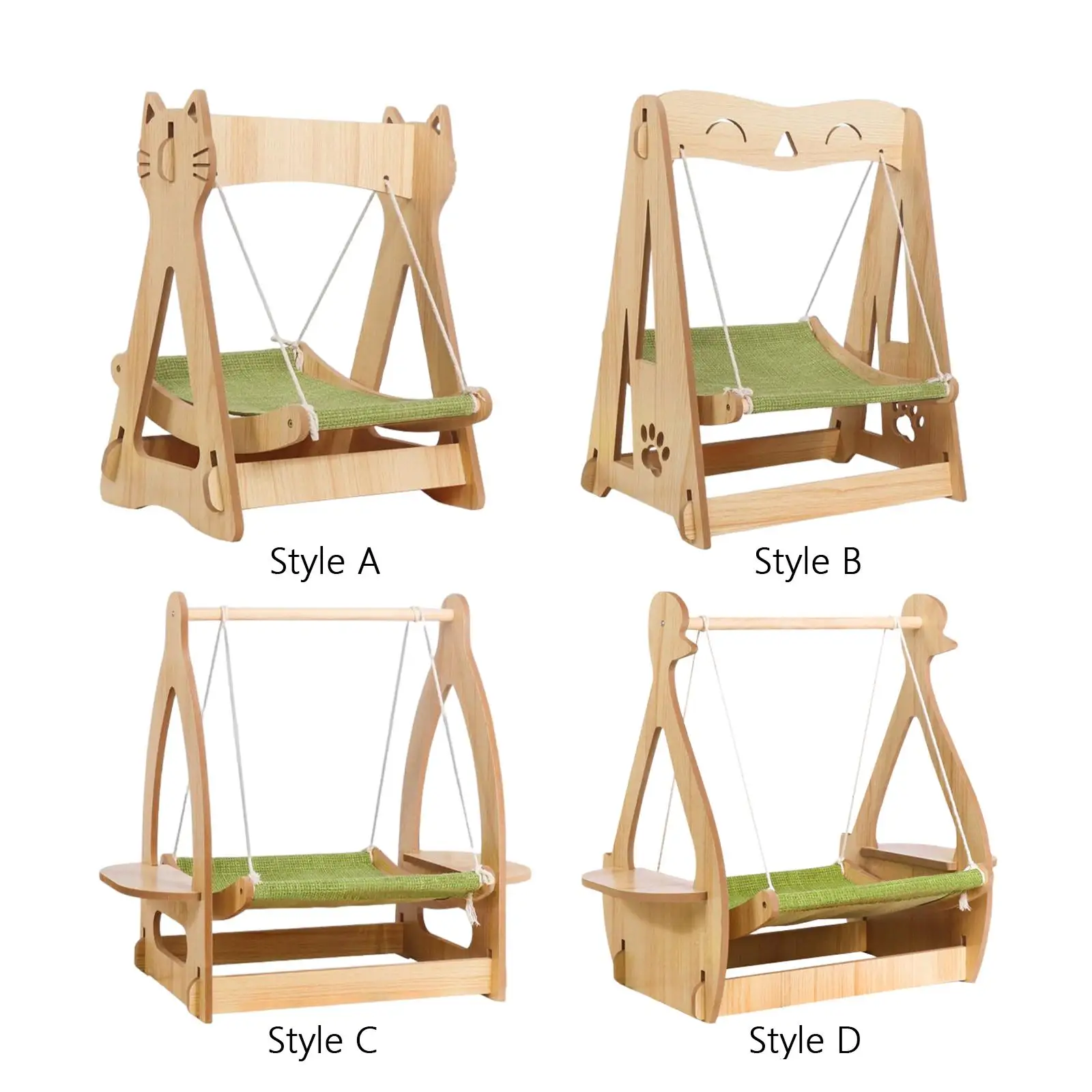 Cat Hammock Cat Bed Cat Chair Wooden Elevated Pet Bed Durable Frame Pet Hanging Cat Hammock Cat Bed Cat Chair Wooden Elevated Pet Bed Durable Frame Pet Hanging