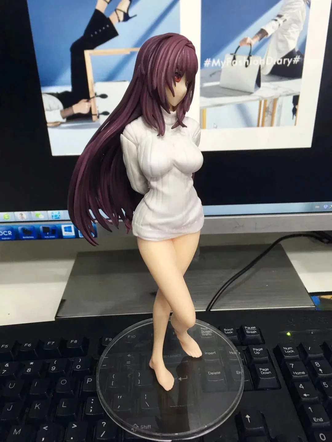 Anime Fate/Grand Order Scathach Action Figure Fgo Scathach Hause Tragen Pullover 24 cm PVC Sammlung Modell Puppen Spielzeug für jungen Geschenke