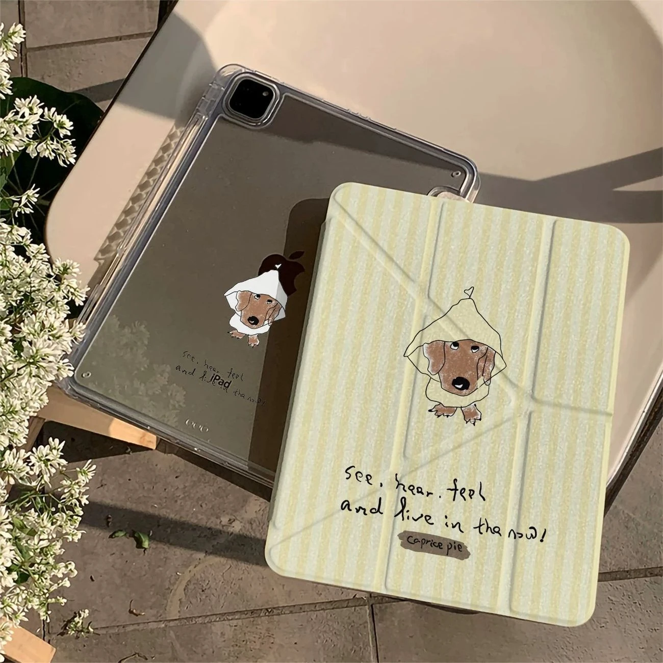 Coque de tablette StriNew motif chiot kawaii coréen pour iPad Pro 11 12.9in 13 M4 9.7 10.2 5/6e 7/8/9 10 11e MINI 6 7 Air 1 2 5 6 7