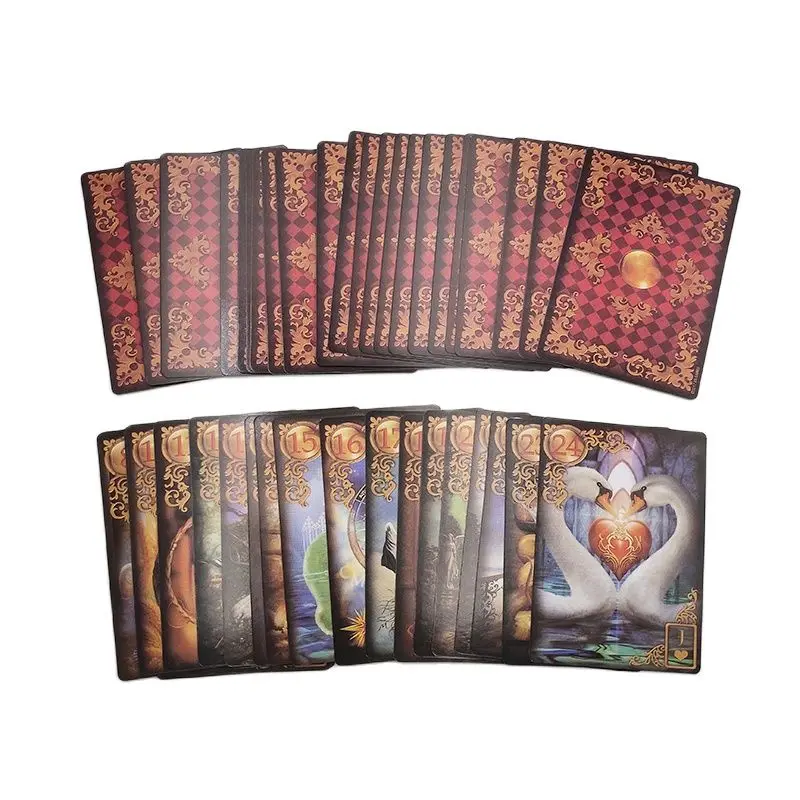 44pcs/set Reverie Lenormand Tarot Deck Cards Fate Divination Tarot Card Board Game With Online Guidebook For Adult Children Game