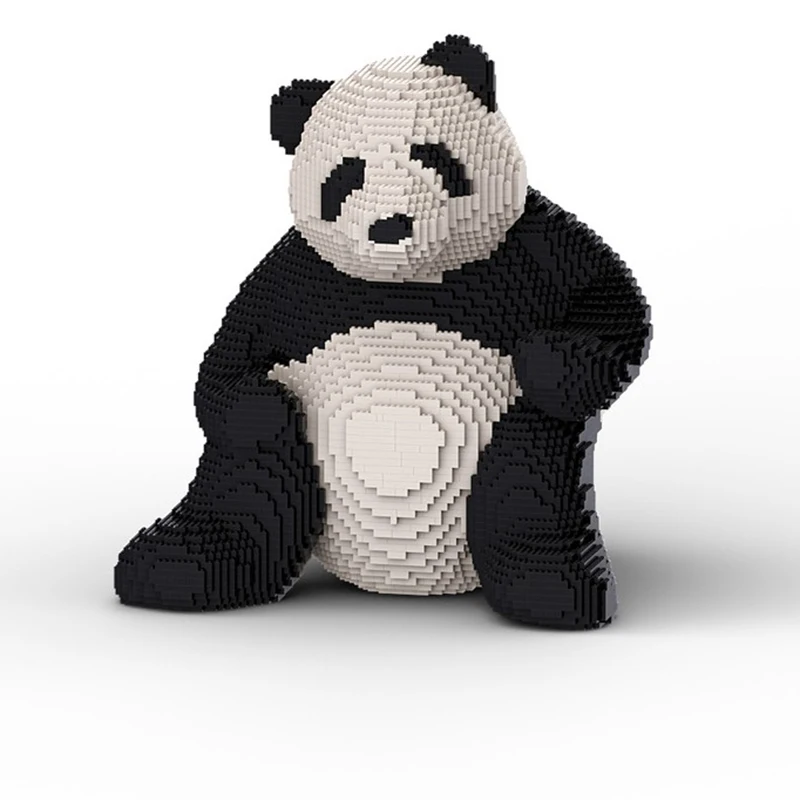 5749PCS MOC 팬더 귀여운 곰 인형 야생 동물 동물 모델 DIY 모델 빌딩 블록 생일 장난감 선물