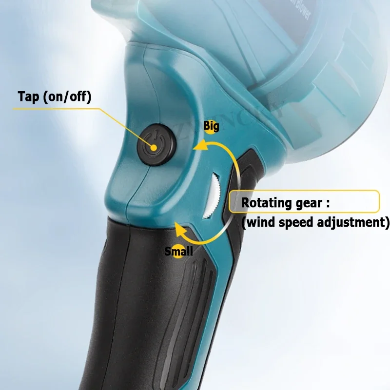 Untuk Makita Peniup Udara Tanpa Kabel Tanpa Sikat Kipas Jet Turbo Peniup Debu untuk Baterai Dewalt/Milwaukee/Bosch/Ryobi 18V (Tanpa Baterai)