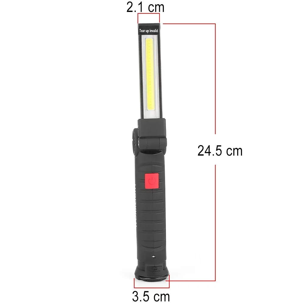 Светодиодный перезаряжаемый рабочий фонарь COB, портативный 5-режимный фонарик COB, магнитный фонарик COB Lanterna, подвесной светильник с крючком, лампа для ремонта автомобиля