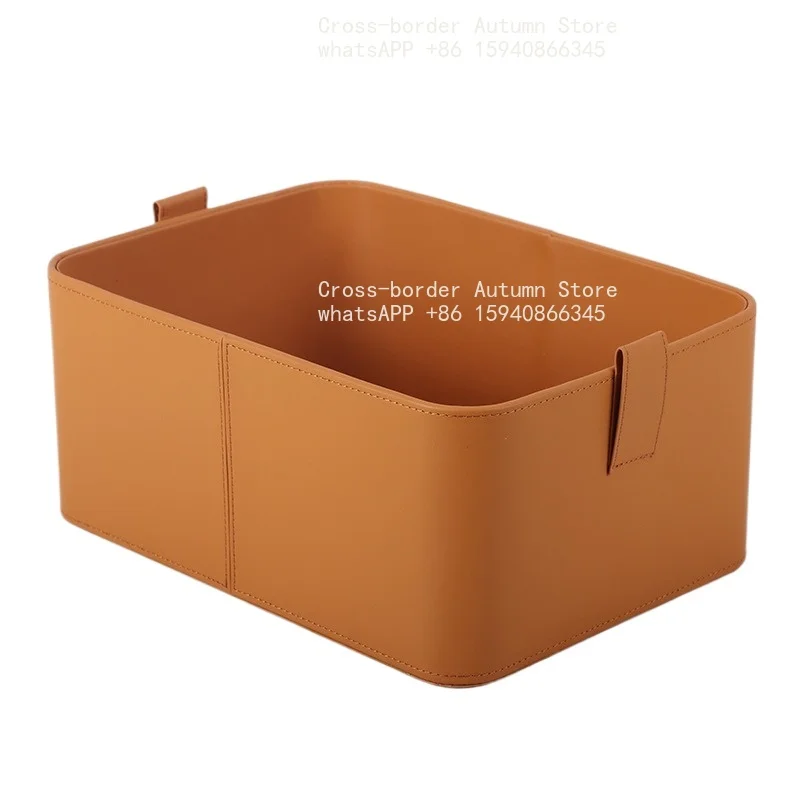 Leather Storage Box Clothes Organizer Boxes Wardrobe Accessory Organization Basket Luxury Organizing Baskets Organizer Furniture