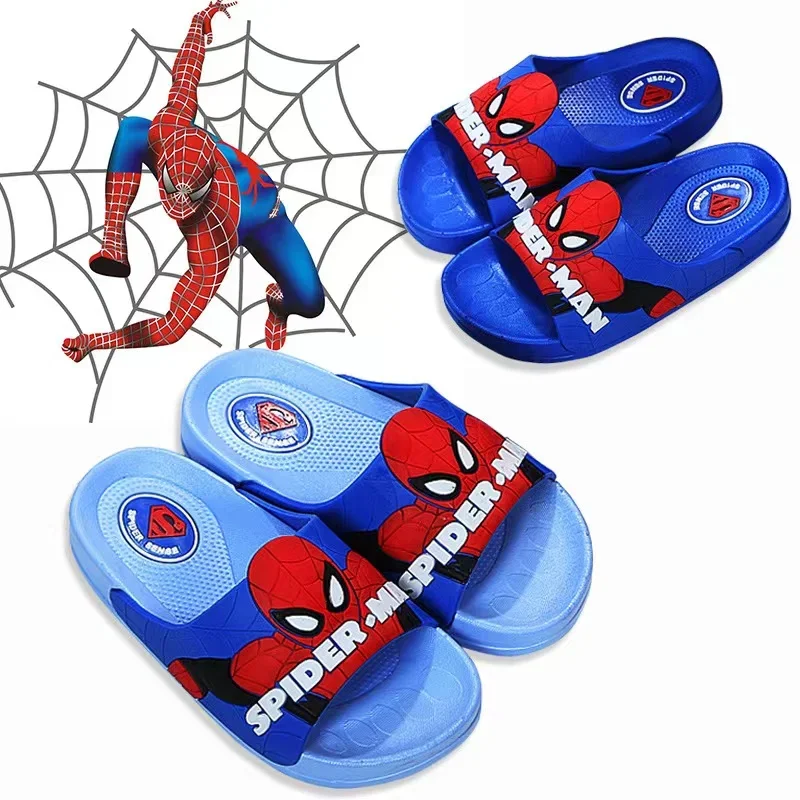 Baby Girls Summer Slippers Cartoon Spiderman Toddler Sandals Beach Slippers Kids Boys Shoes Children Summer Flip Flops Indoor