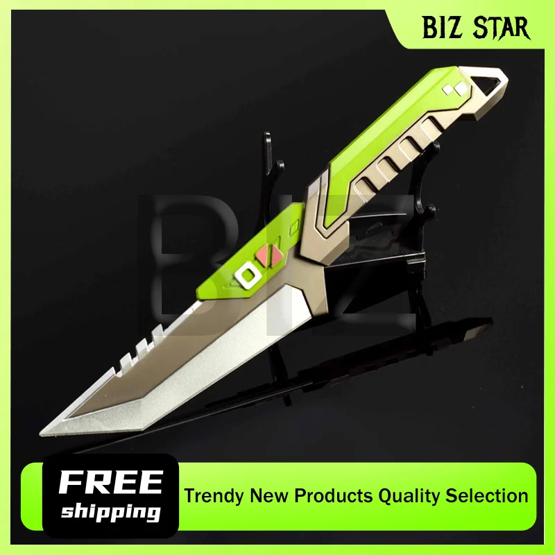 22 سنتيمتر/8.66in Valorant لعبة الأجهزة الطرفية الترا الحد فلاش المعادن المشاجرة التدريب سكين الدعائم نماذج الأسلحة سطح المكتب زخرفة ألعاب للأولاد #1