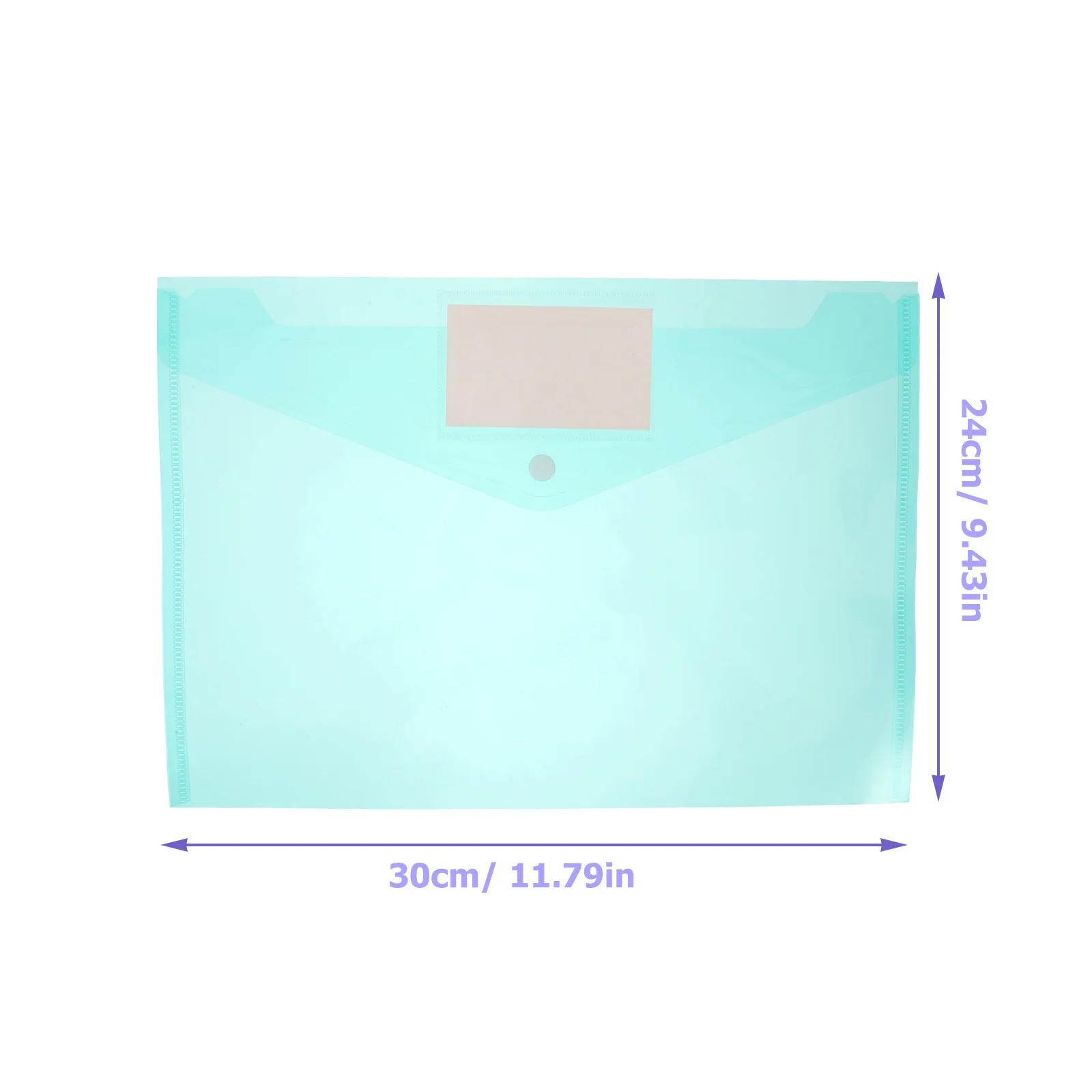 6Pcs Document Bags Transparent PP File Folders Practical Office Storage Organizer Button Snap Closure for Receipts Business