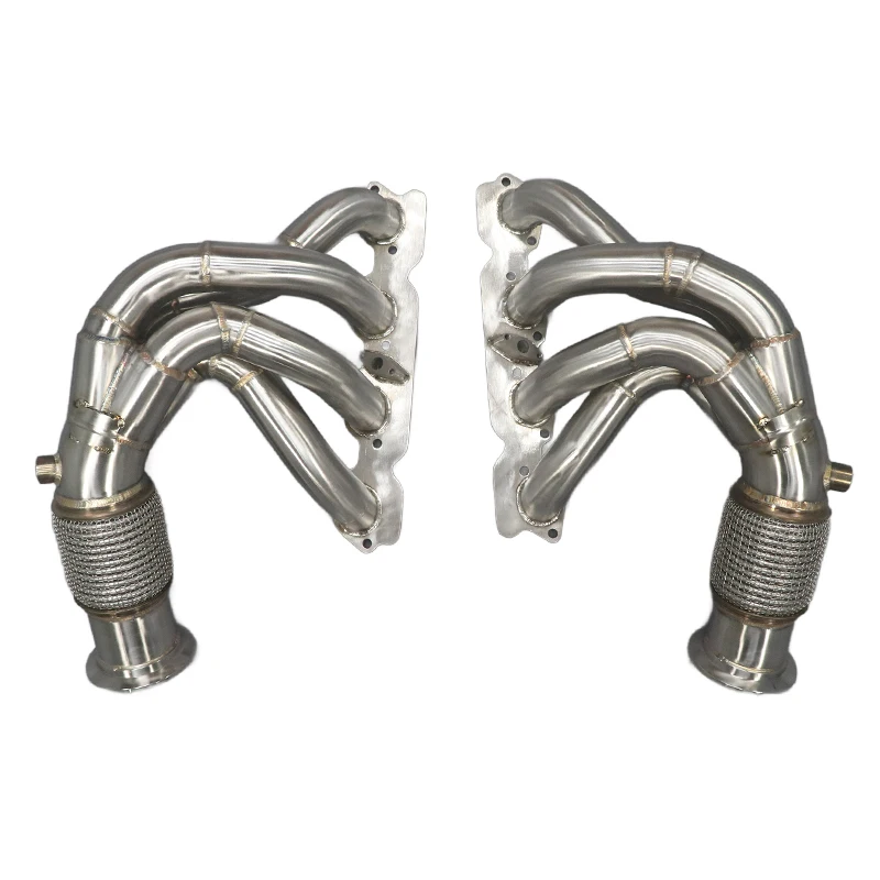 Colector de escape Jagrow con cabezal cepillado SS304 para 458 4.5L