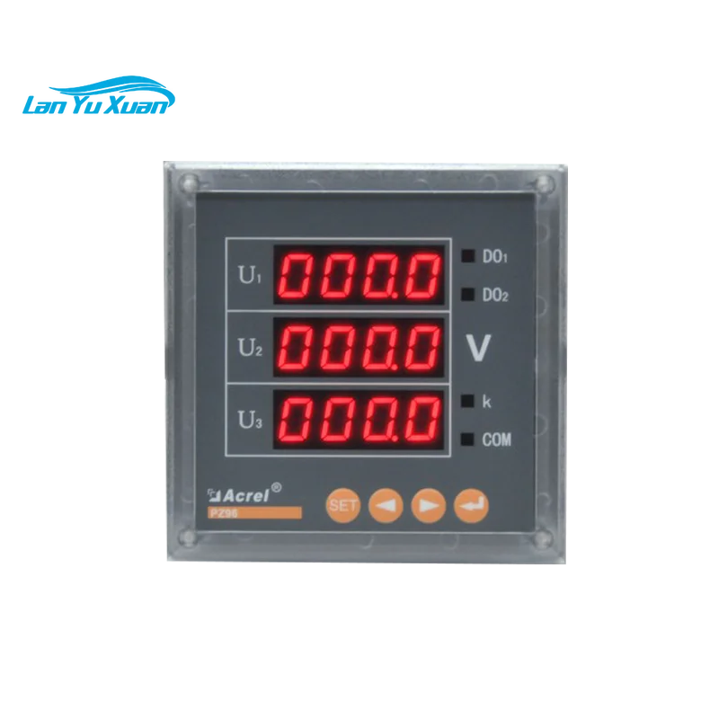 3 phase LED digital display ammeter current meter with 3 ways 4-20mA analog output for Power Distribution Cabinet