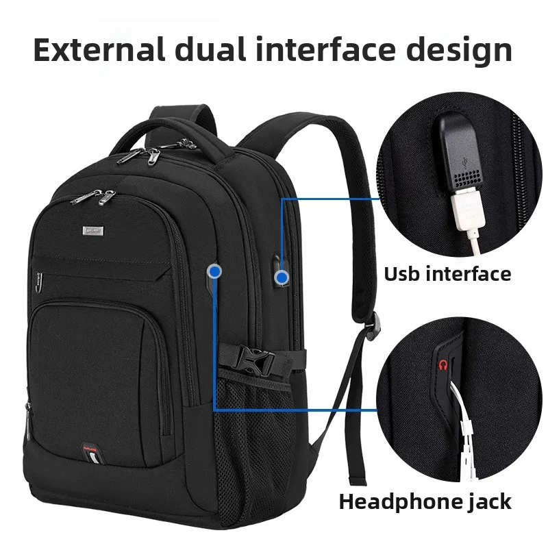 Męski plecak o dużej pojemności, wodoodporny, minimalistyczny, na laptopa, do noszenia na co dzień, do dojazdów do pracy, dla studenta, podróżny, do pracy, wielofunkcyjny, torba na ramię.