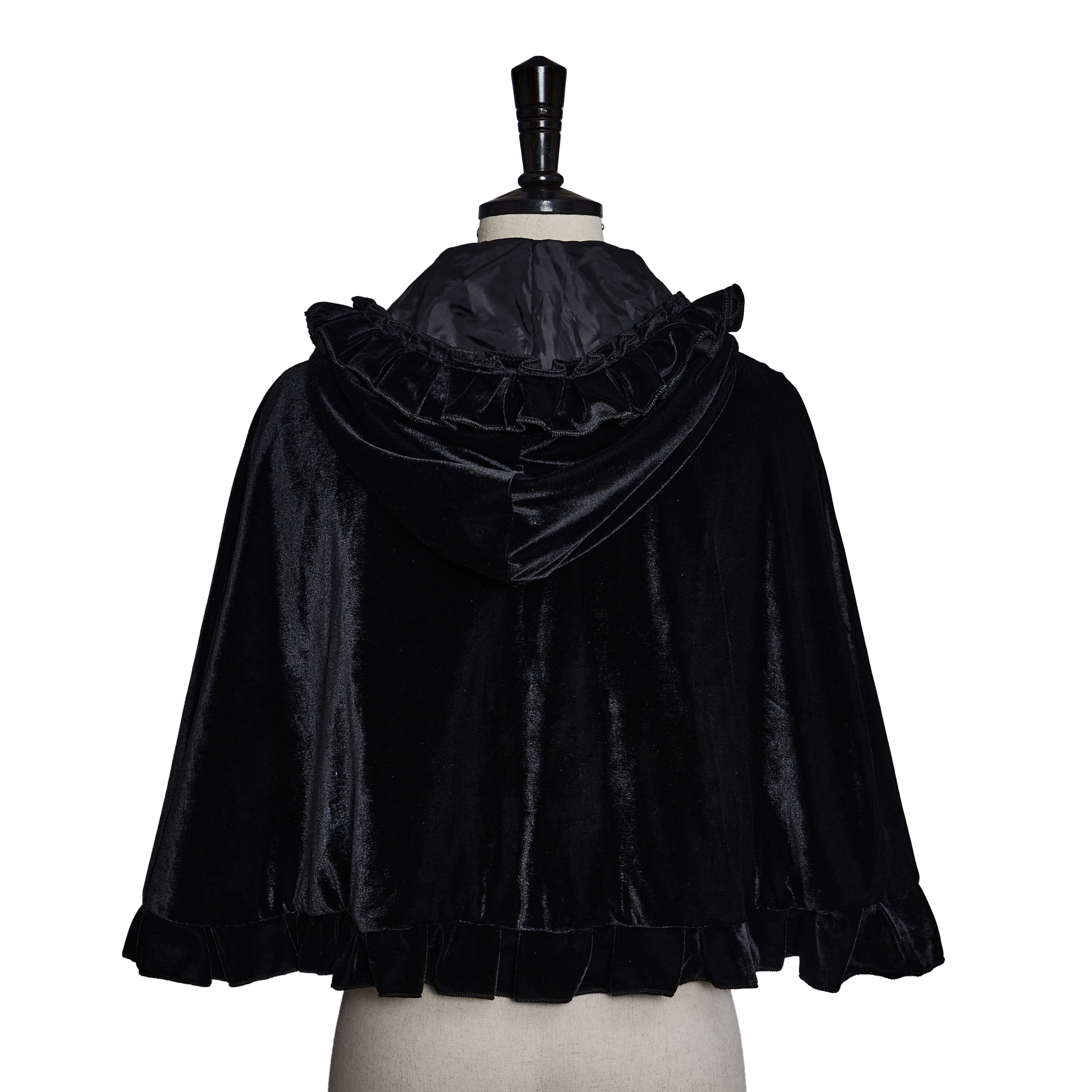 Cosplaydiy Victoriaanse Dickens Steampunk Kostuum Mantel Victoriaanse Gothic Middeleeuwse Lolita Steampunk Kraag Capelet Vrouwen Korte Cape