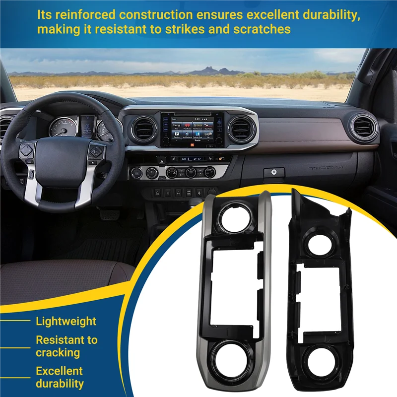 

AUTO 10.1 Inch Car Fascia Radio Panel For TOYOTA Tacoma 2016+ Dash Kit Install Facia Console Bezel Adapter Plate