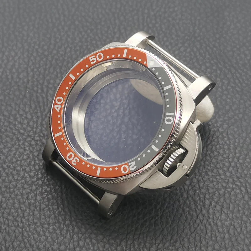 Mod 42mm Silver PNH Watch Case Transparent Back Fit for NH35 NH36 4R35 4R36 7S26 Movement 28.5mm Dial Watch Case Refit Parts