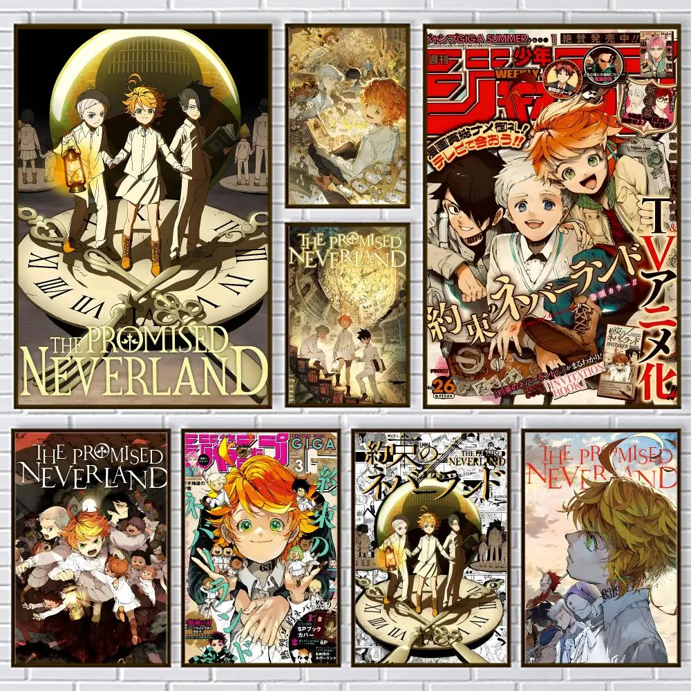 The Promised Neverland Poster PP Paper Decorative Wall Art for Living RoomsBedrooms Bars Cafes Stylish Home Decor Gift