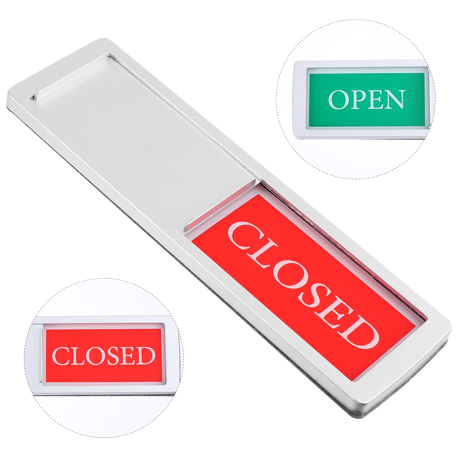 Office Privacy Sign with Magnetic Slider Non Scratch Design Door Indicator for Restroom Conference Room Vacant Occupied Closed