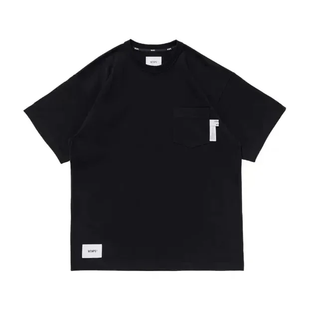 WTAPS 26SS Men's Heavyweight Pocket T-Shirt Solid Color Loose Fit Casual Short Sleeve Streetwear Tee