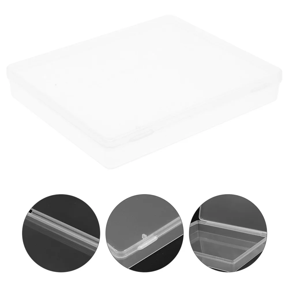 

10Pcs Rectangular Transparent PP Storage Box for Playing Cards with Wide Opening Compact Lightweight Clear Lid Ideal for Small