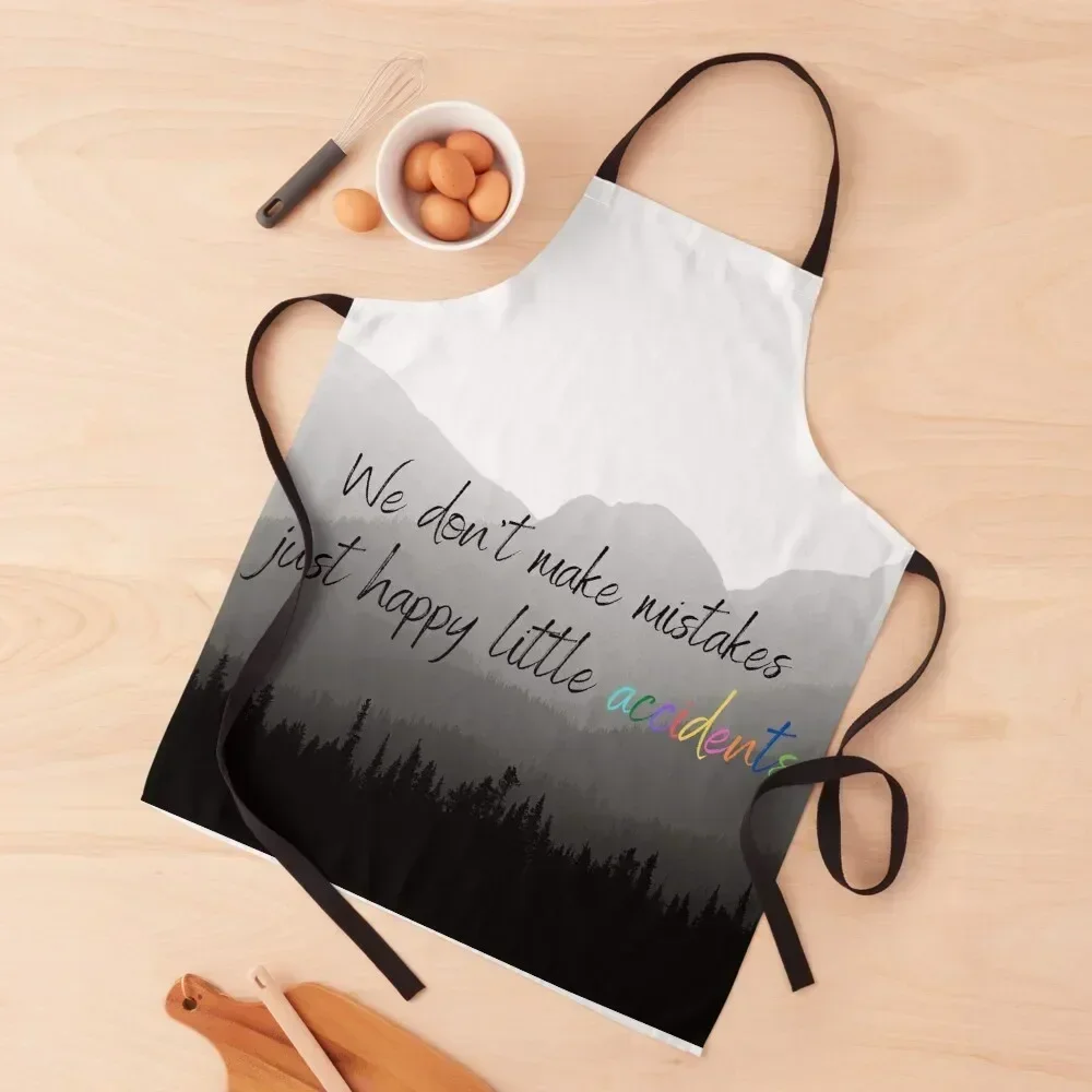 

Happy little accidents Apron men Men's Kitchen for home useful pieces Apron
