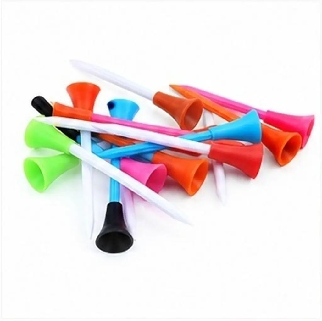 Ergonomic Durable Plastic Golf Tees Lightweight Unbreakable Multifunction Pitch Fork Training Tool Plastic Tees