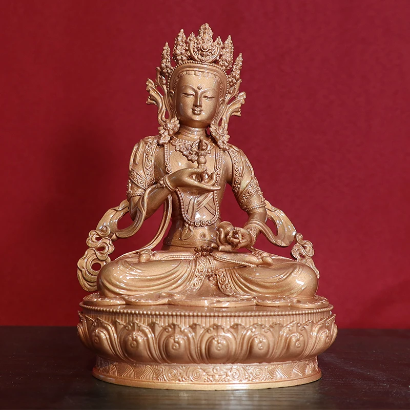 Vajrasattva Buddha statue, made of red copper and pure copper, carrying a 5-inch Buddha statue. Tibetan esoteric Buddhism offeri