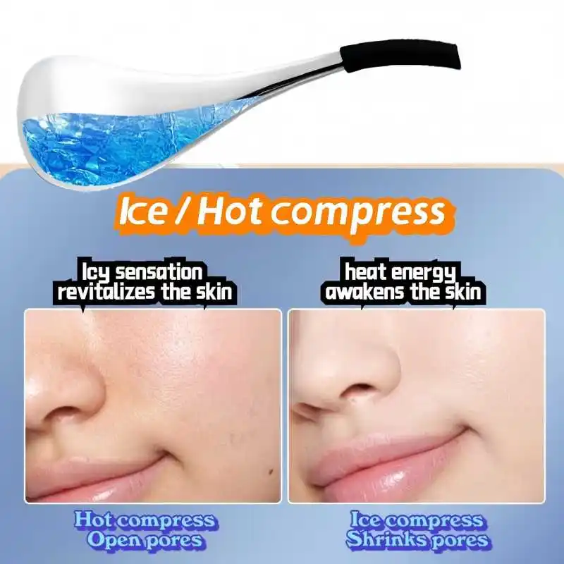 Stainless Steel Ice Globes Facial Skin Care Tool Cold Stick Cooling Spa Ball Cold Roller Face Massager for Reducing Swelling view 3