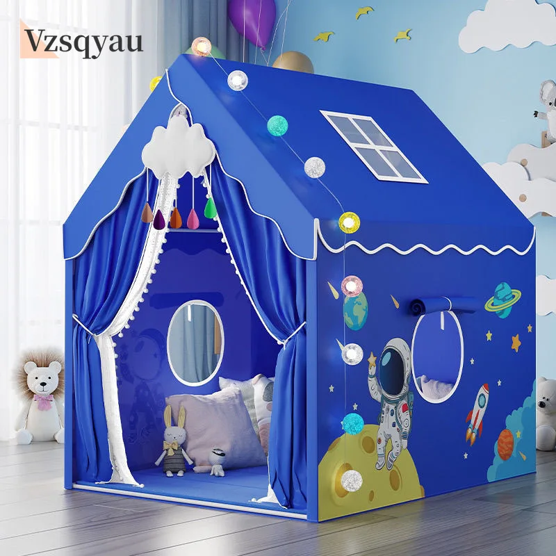 لعبة خيام أطفال قابلة للطي لعبة منزلية للبنين والبنات ديكور غرفة قلعة الأميرة في الهواء الطلق داخلي محمول خيمة تيبي ألعاب Gfts #1