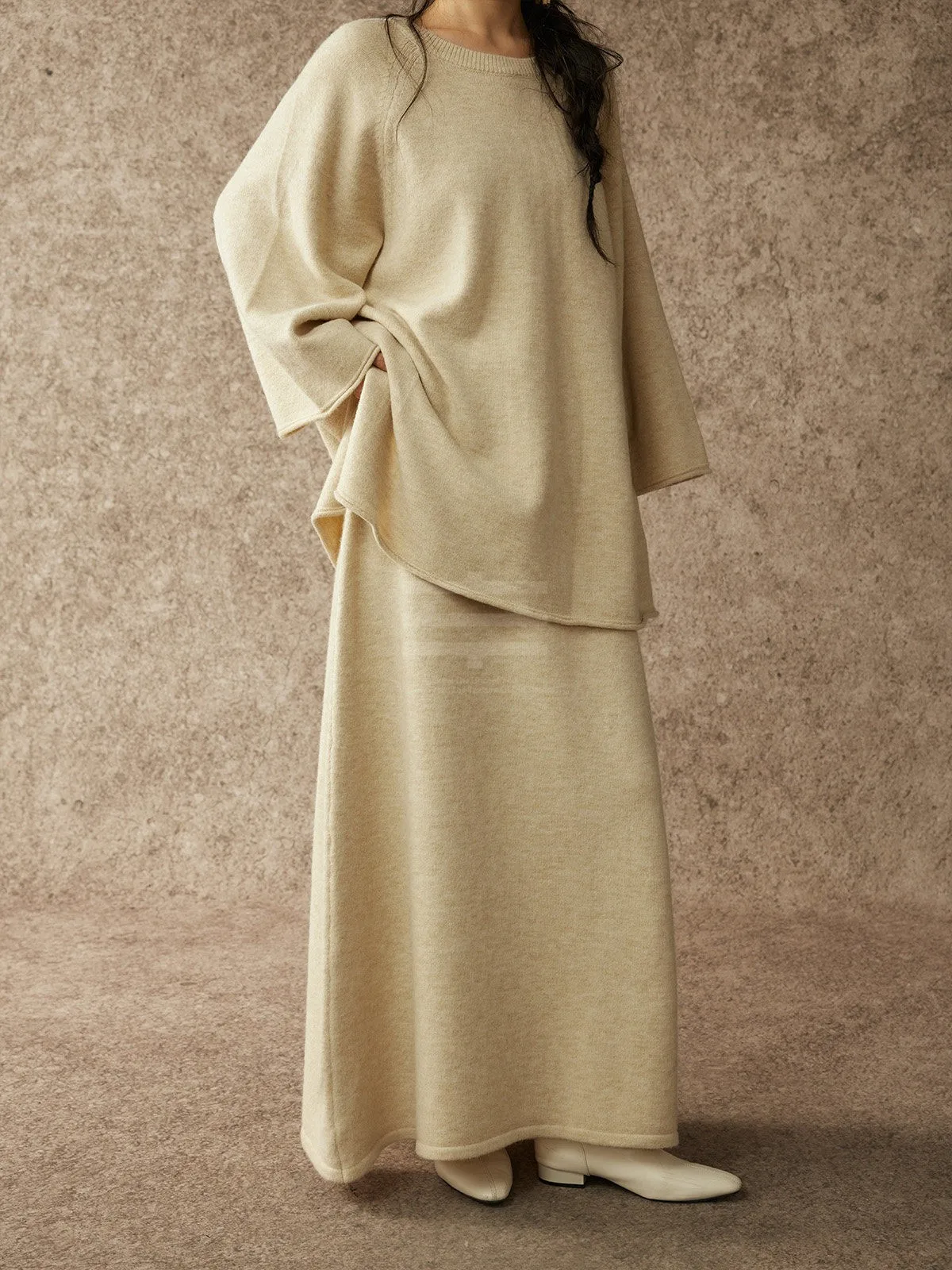 

Юбка миди Alpa Lew из смесовой шерсти, драпированная, мягкая, теплая, из полиэстера, вискозы и нейлона, со средней талией, А-силуэт, весенняя коллекция, производство Китай