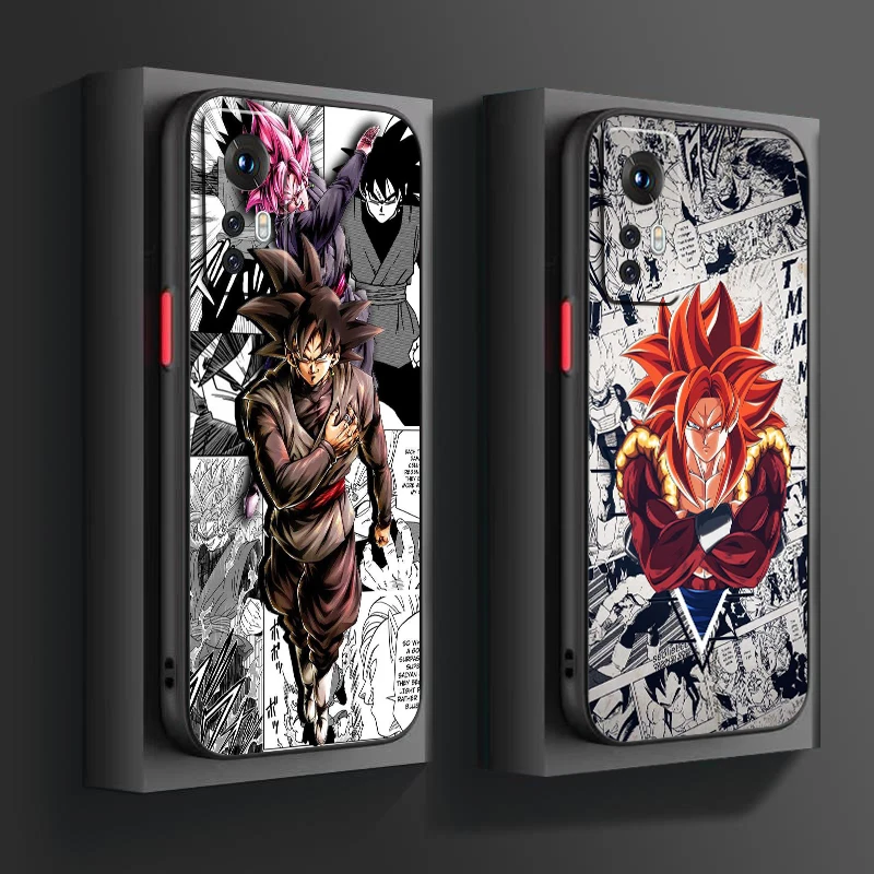 D-Dragon Ball Z Animation Art Frosted Translucent For Xiaomi Mi 13 12 12T 11T 11 11i 10T 10 9T Pro Lite Ultra 5G Matte