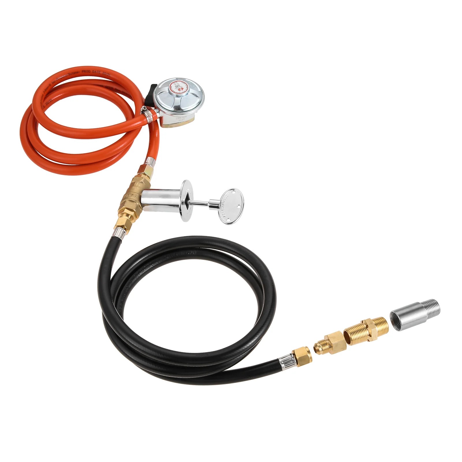 

7 шт./1 компл. 150K BTU 27 мм 37Mbar зажим на газовую бутылку регулятор пропан пожарная решетка латунный клапан + ключ 5 футов управление шлангом низкое давление