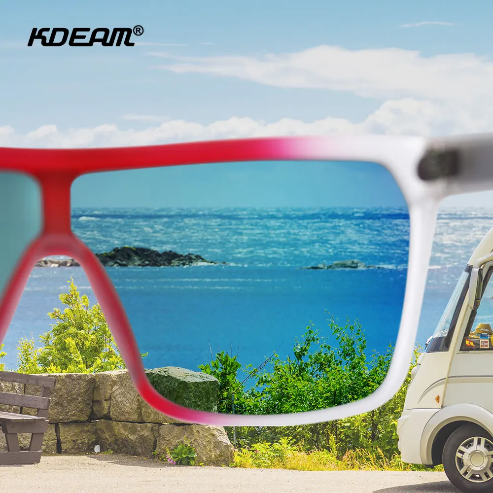 Kdeam High-End-Angels onnen brille für Männer und Frauen einteilige polarisierte Sonnenbrille mit langlebigen 5-Barrel-Scharnieren – Detail 1