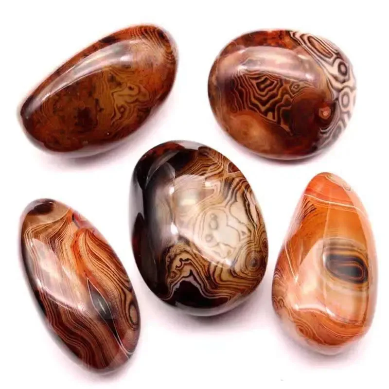 

TOPLIVING Natural Smooth Agate Stone Healing Crystal Geode Mineral Specimen Madagascar Craft Home Decor