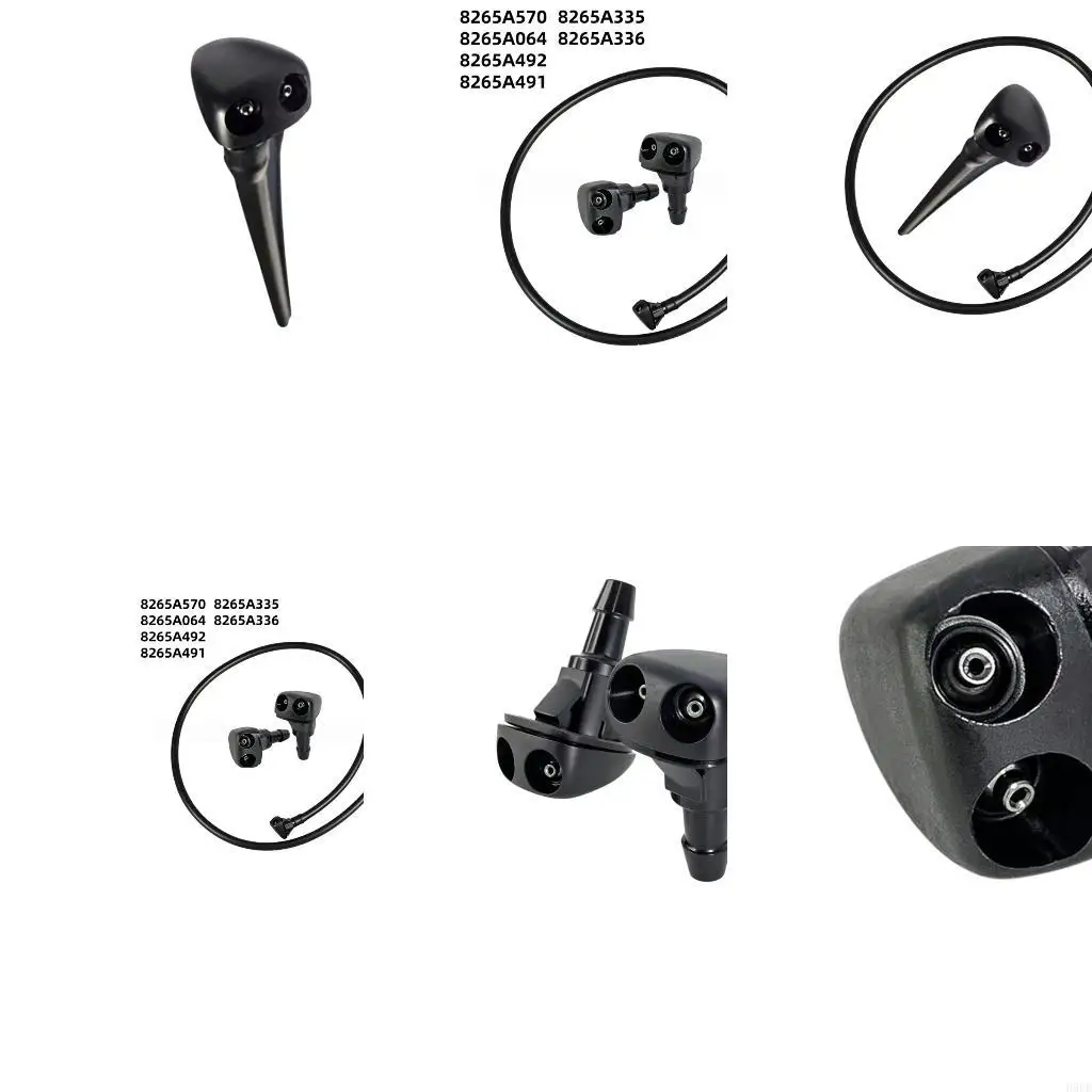 8265A570 8265A064 Black Nylon Windshield Washer Nozzle, Vehicle Washer System Replacement Component for Routine Maintenance H9EE