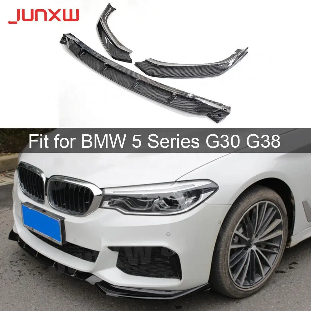 

3PCS ABS Gloss Black /Matte Black/Carbon Look Car Front Bumper Lip Splitters For BMW 5 Series G30 G38 540i M Sport 2017-2019