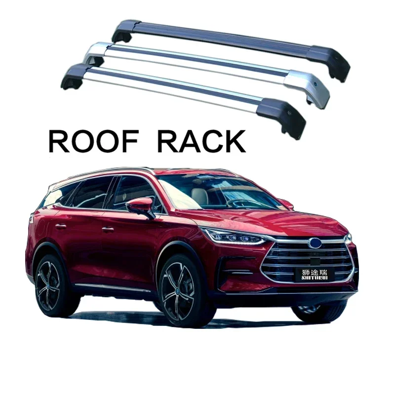 

SHITURUI 2Pcs Roof bars For BYD Tang 5 Door SUV 2018 - 2023 (Flush Rails) Aluminum Alloy Side Bars Cross Rails Roof Rack Luggage