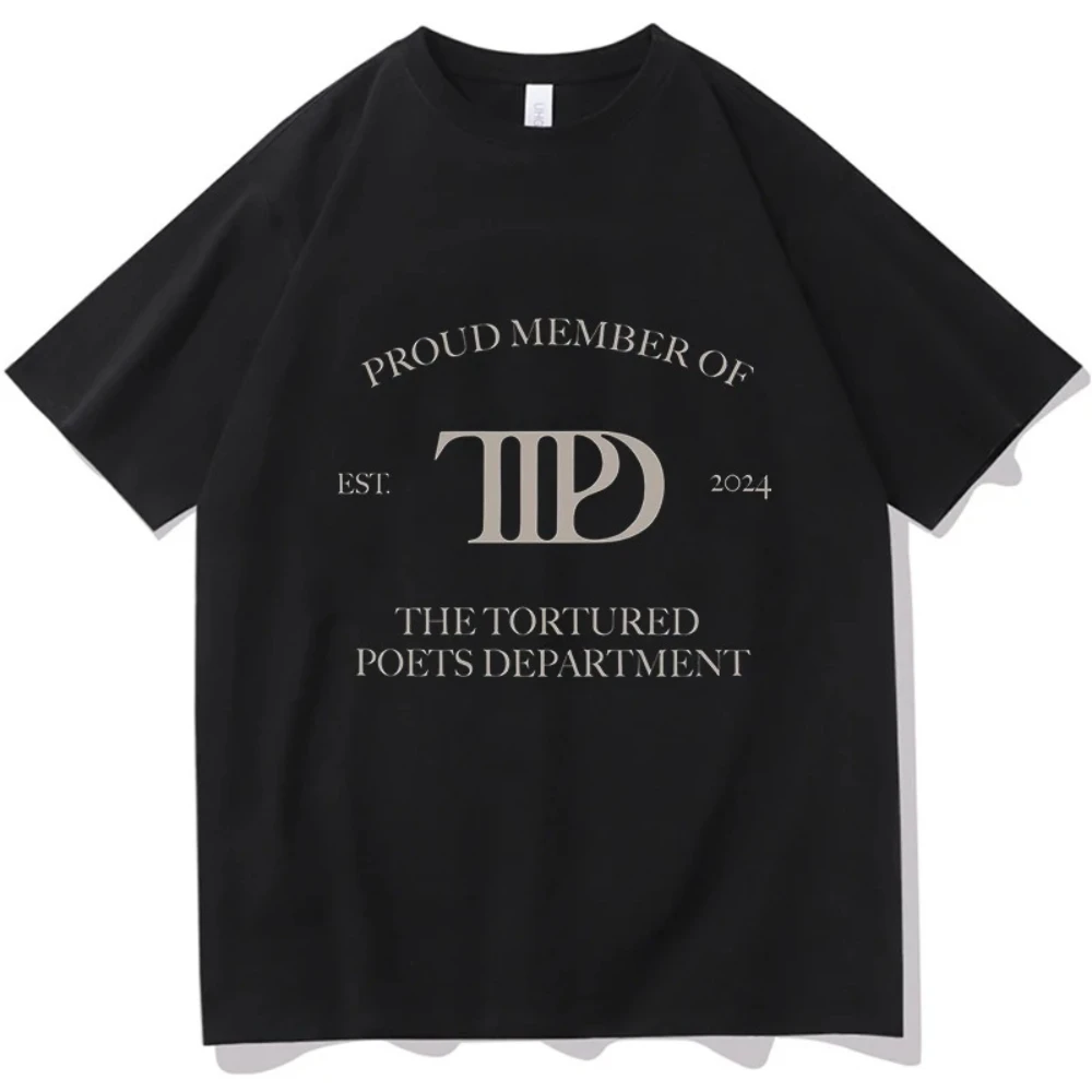 The Tortured Poets Department Harajuku Prints Men Cotton Tee Clothing Hip Hop Short Sleeve Vintage Street Trend Tops T-Shirts