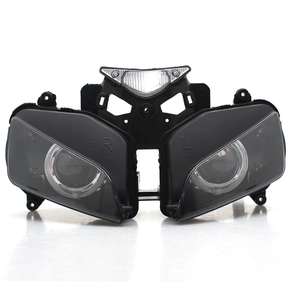 Motorcycle Headlight Front Headlamp Angel Eyes LED Lights faros para moto Headlight Assembly For Honda CBR1000RR CBR1000 2004-07