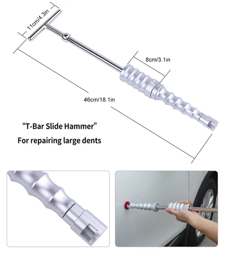 Imagen 2 del producto Herramientas de reparación de abolladuras de coche, Kit de eliminación de abolladuras de carrocería sin pintura, extractor de abolladuras profesional