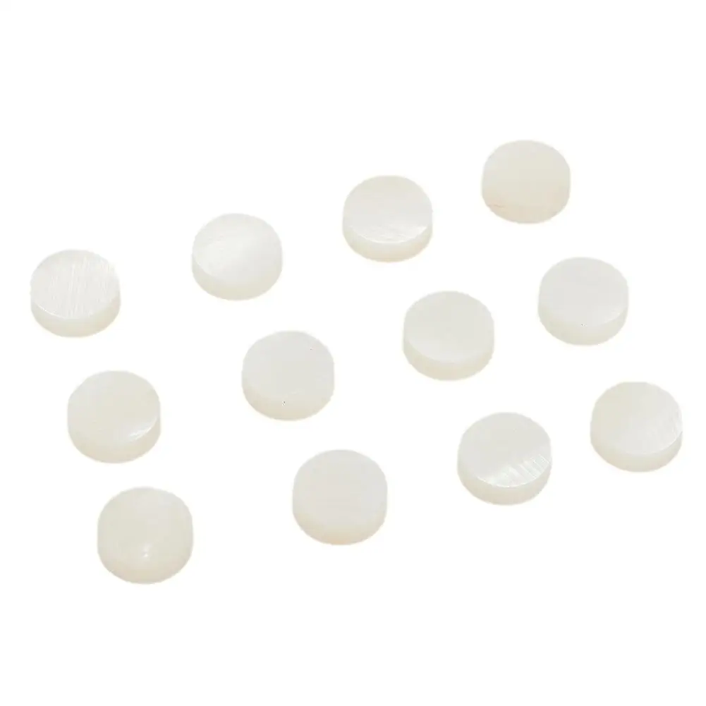 12 White Mother of For PEARL Tone Point Dots 6mm for Guitar board Inlay Markers DIY Craft Jewelry Making Ukulele Bass