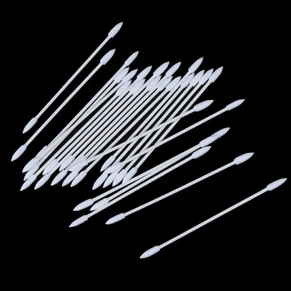 25/50Pcs Non-Fluffy Fiber Tips Disposable Cleaning Swabs Fine Dust Removal Double Head Cotton Stick Dust Free Cotton Stick