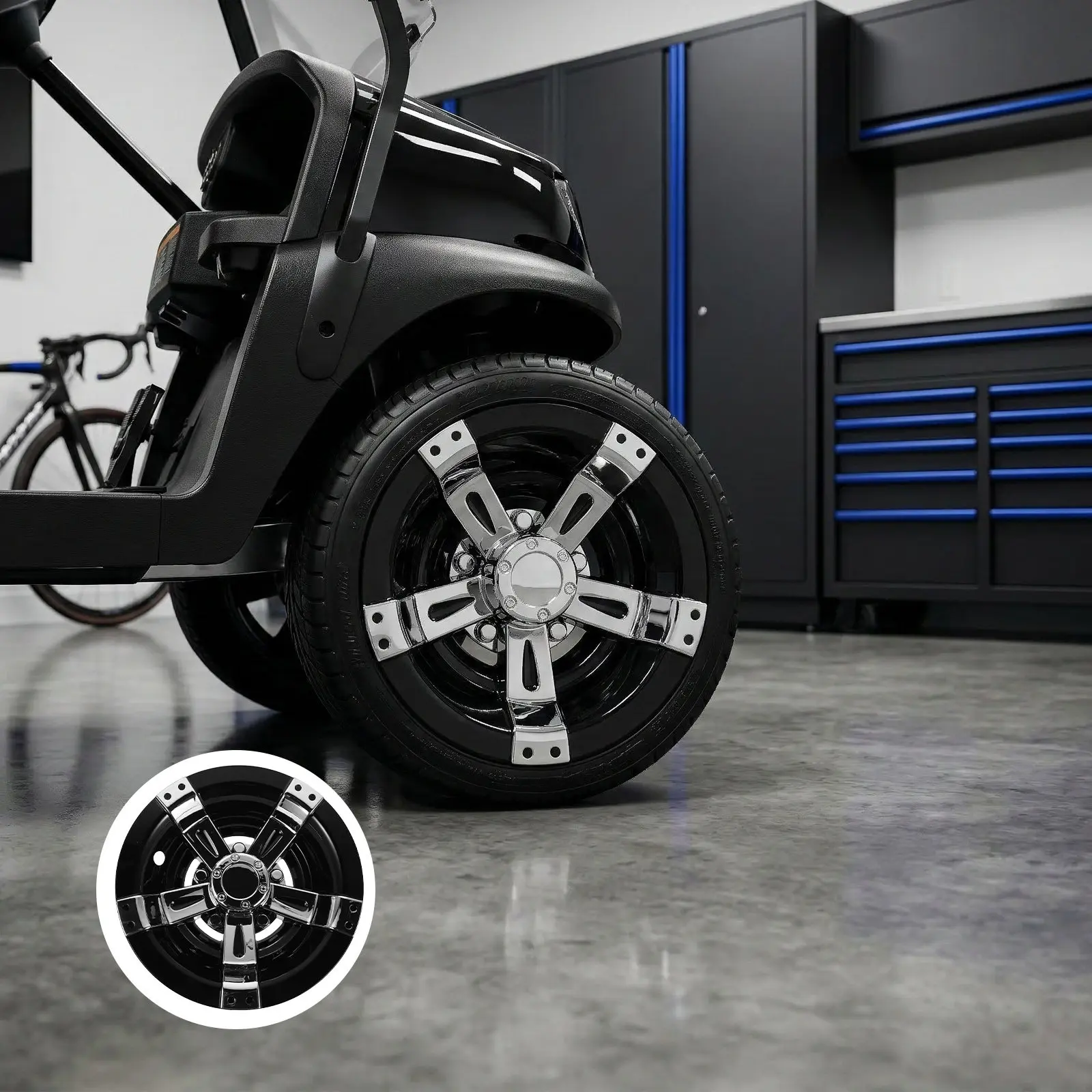 Golf Cart Hub Cap Center Inch Wheel Hub Protector Scratch Resistance Replacement Hubcap Golf Cart Center Hubcap