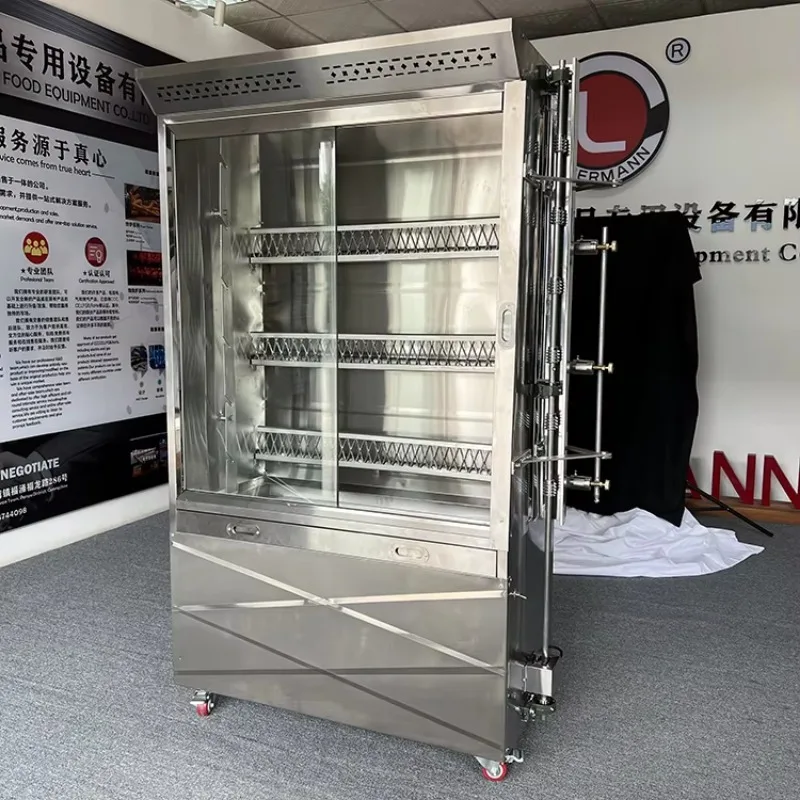 Libermann 6/8 Rods Vertical Commercial Gas Roster Roasting BBQ Meat Grill Chicken Rotisserie Oven Machine 4