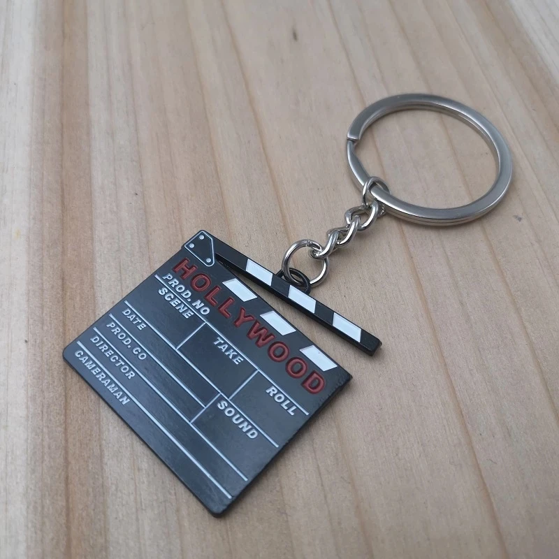 creative clapperboard keychain for men key ring Hollywood keychain key holder high quality portachiavi llaveros bag charm