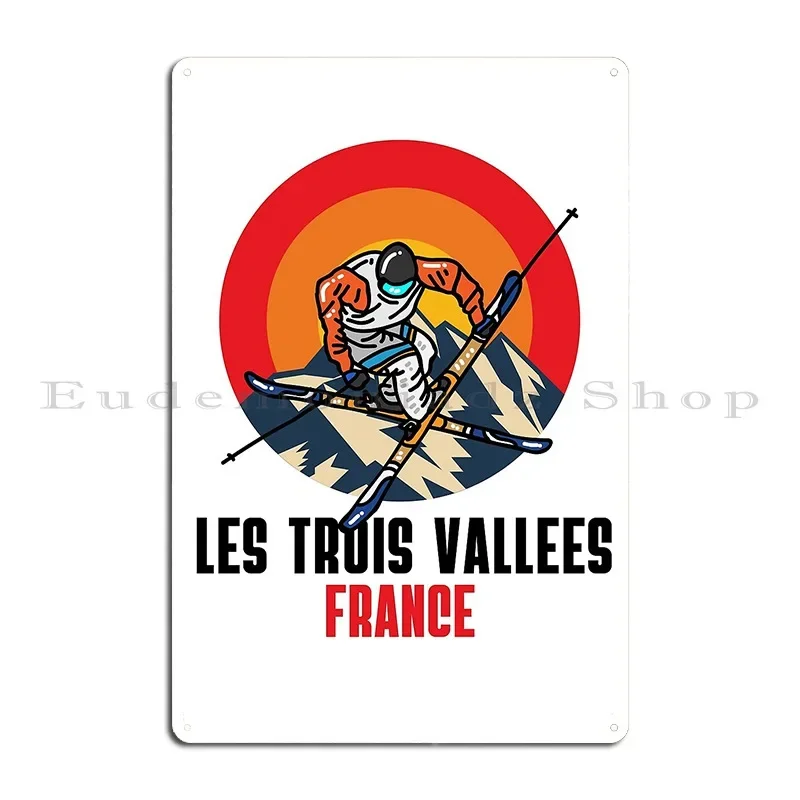 Les Trois Vallees Metal Plaque Poster Garage Wall Mural Create Plaques Designer Tin Sign Poster