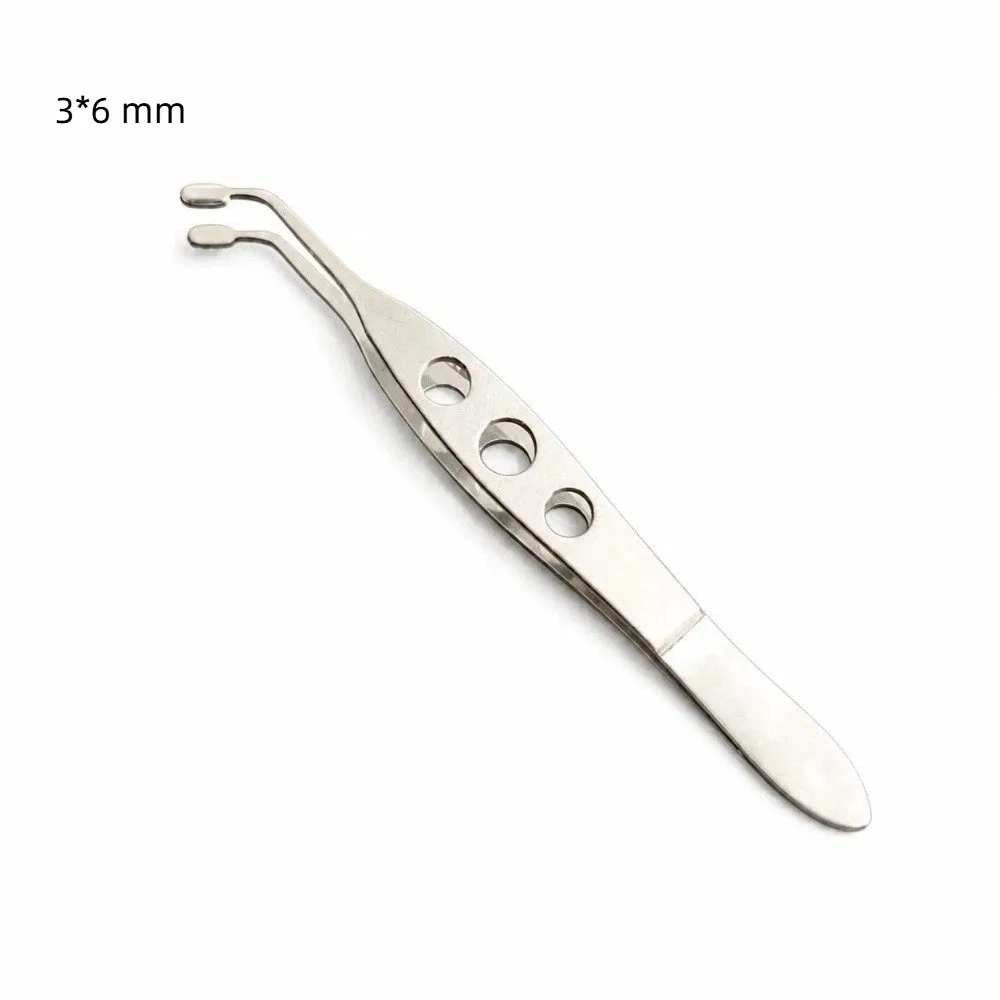 Round Head Meibomian Gland Forceps Eyelid Clip Extension Compressor Eye Massage Forceps Stainless Steel Eyelid Tweezers