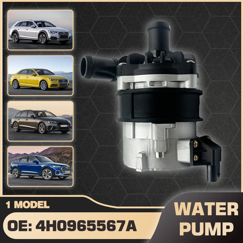 Pompa Acqua Ausiliaria Elettronica Per Auto Audi A4, Audi A4 B8, Audi A4 B9, Audi A5, Audi A6 C7, Audi A8 D4, Audi Q5 - Codici 4H0965567A, 4H0965569-image